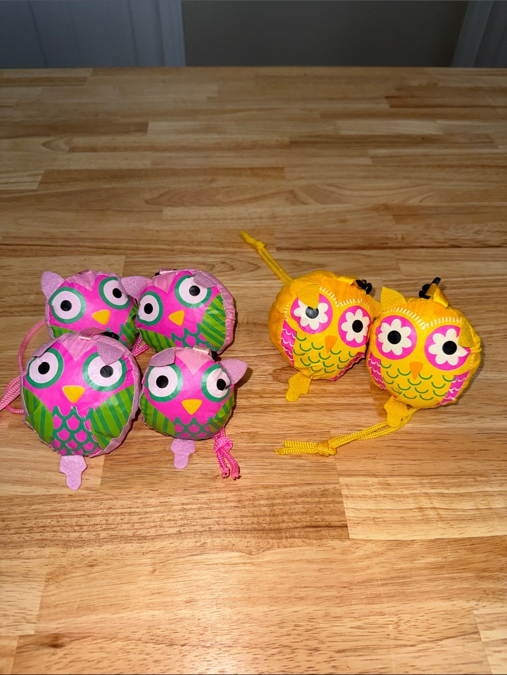 Cute Owl Plush Keychain bags- Pink & Yellow